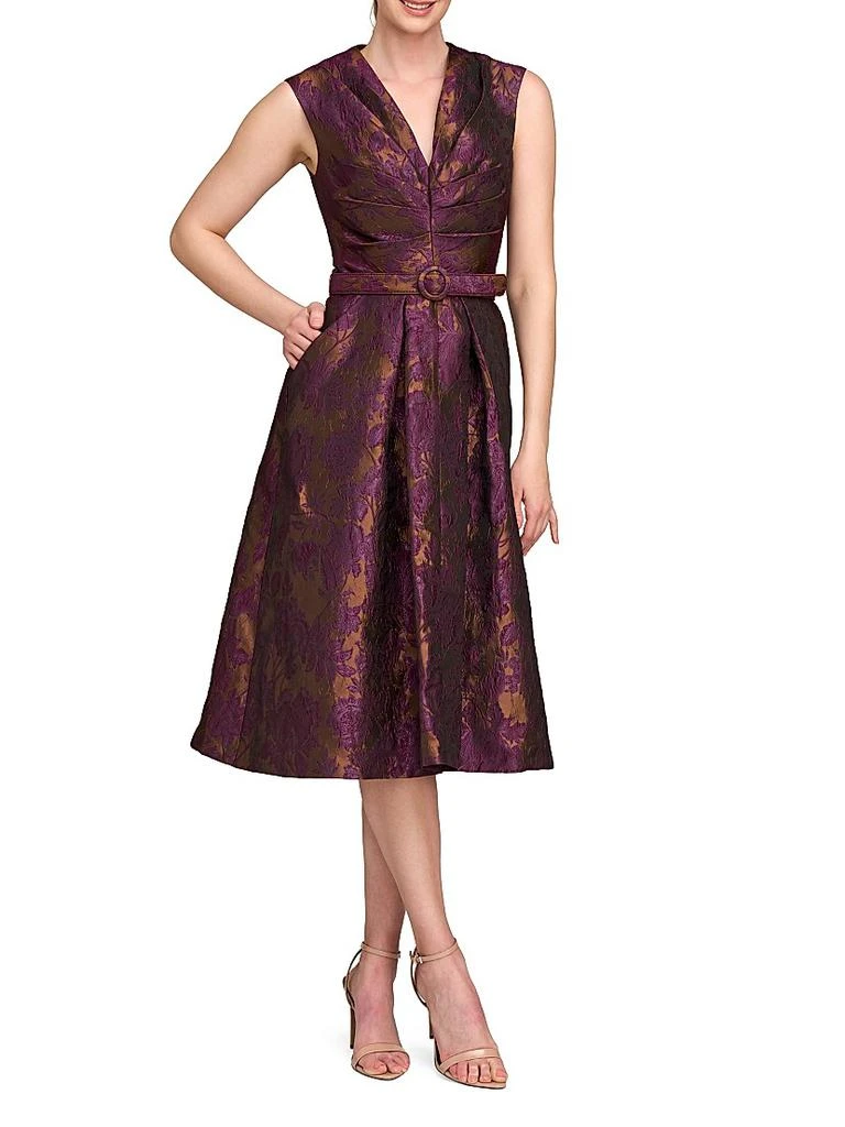 Kay Unger Margaret Floral Jacquard Cocktail Dress 2