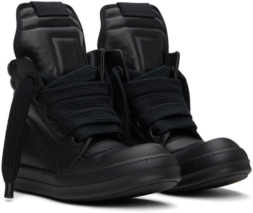 Rick Owens Black Jumbo Laced Geobasket Sneakers 4