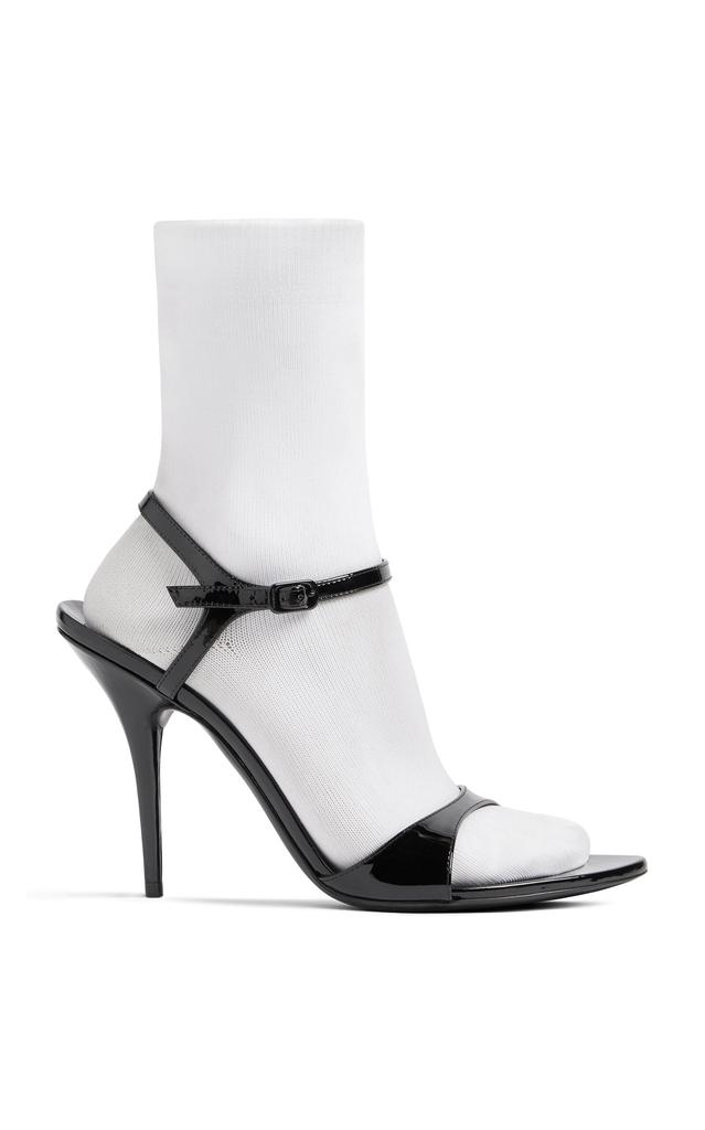 Shop Balenciaga - Avenue Patent Leather Sock Pumps - Black