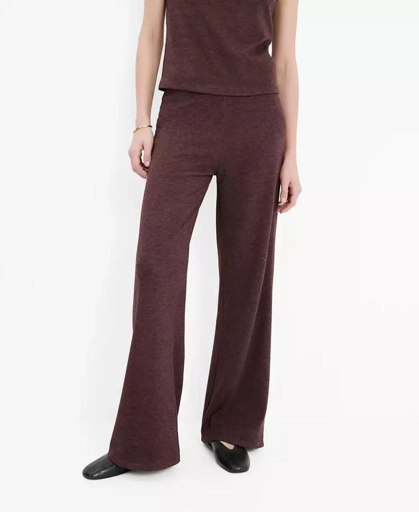 Mango Women
s Elastic Waistband Knitted Pants