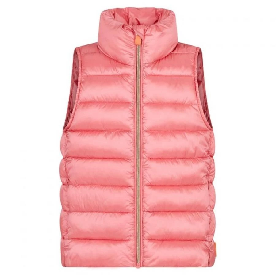 Save The Duck Kids Bloom Pink Iris Puffer Vest 1