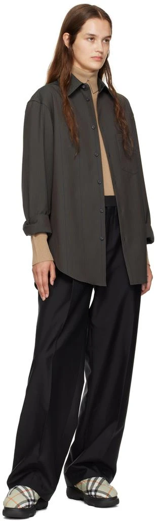 Burberry Green Check Nylon Pillow Loafers 5