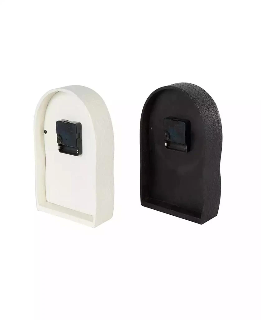 Rosemary Lane 9" Metal Textured Decorative Clock with Gold Accents, Set of 2 6