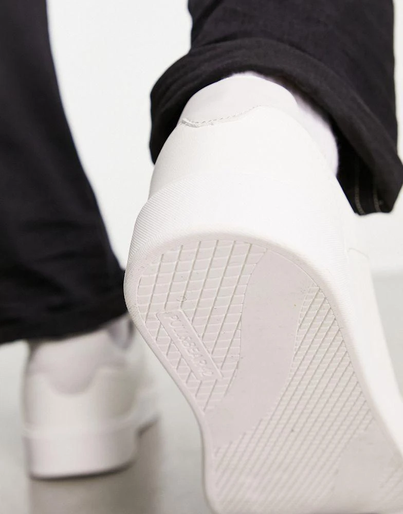 Pull&Bear Pull&Bear basic lace-up trainer in white 4
