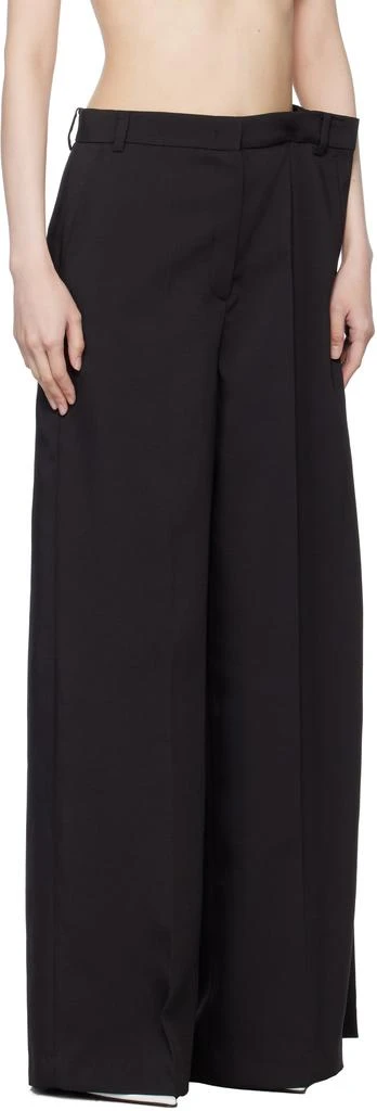 pushBUTTON Black Side Folded Wide Trousers 2