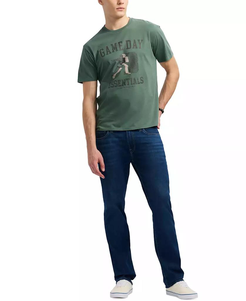 BUFFALO David Bitton Men's Titus Relaxed Fit Short Sleeve Crewneck Game Day Essentials Graphic T-Shirt