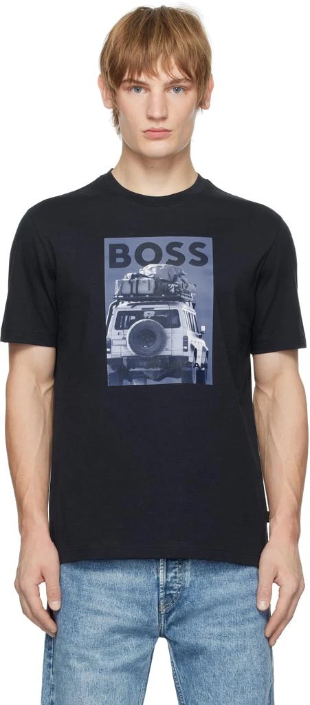 Hugo Boss Navy Graphic T-shirt 1