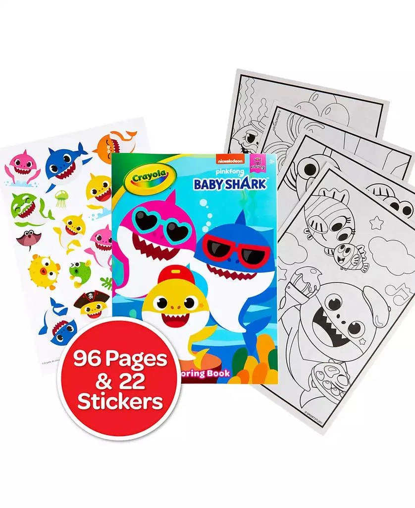 Crayola Baby Shark Coloring Book, 8 Pack 4