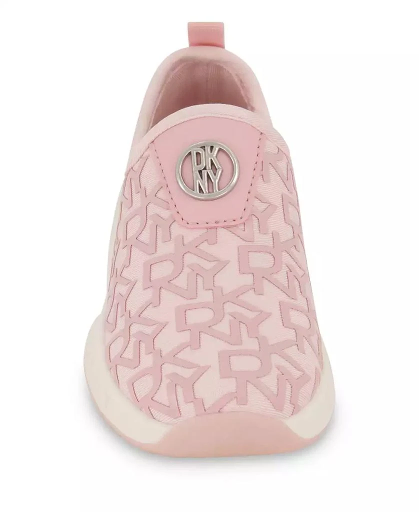 DKNY Toddler Girls All Over Logo Slip On Sneakers 5