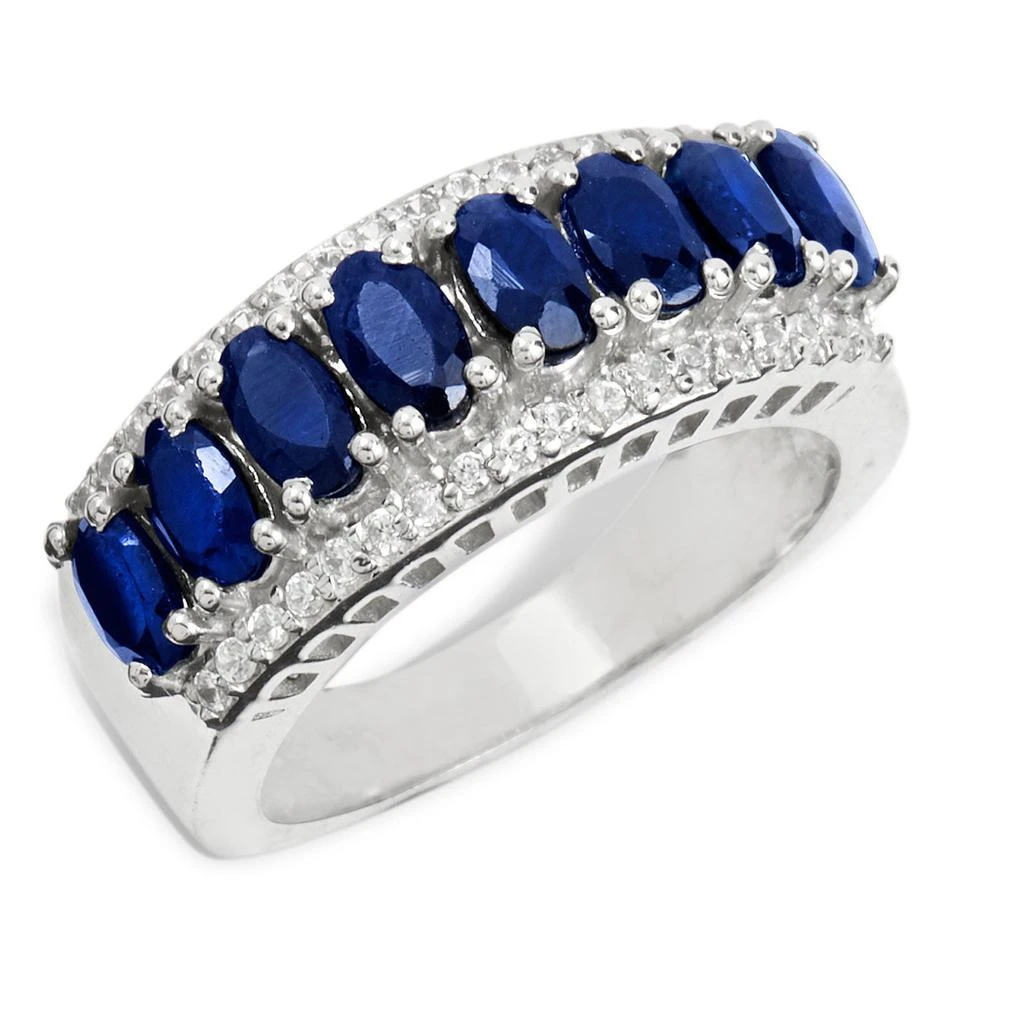 Savvy Cie Jewels STERLING 925 BLUE SAPPHIRE
WHITE ZIRCON BAND