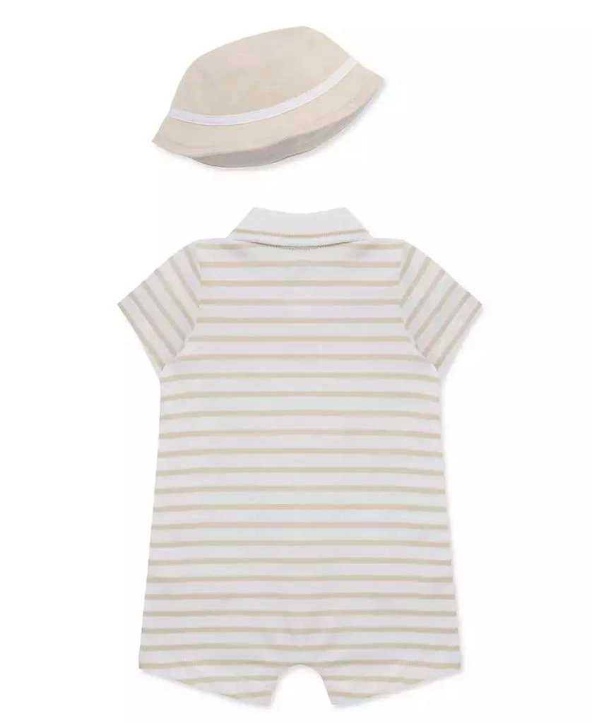 Little Me Baby Boys
 Safari Romper 
Bucket Hat, 2-Piece Set 2