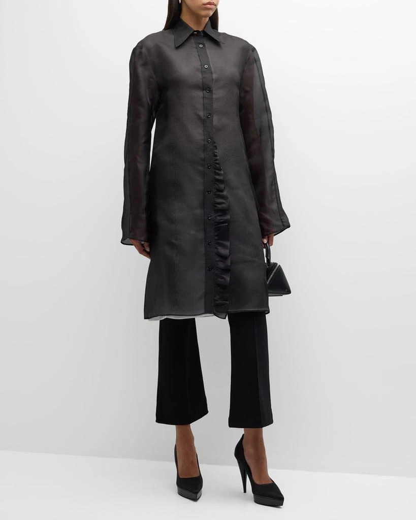 BITE Studios Radieux Ruffle Silk Organza Midi Shirtdress 3