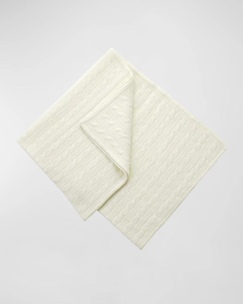 Rachel Riley Girl's Cashmere Cable Knit Blanket 1