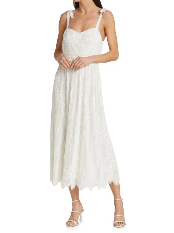 Bonnie Silk & Lace Plisse Bustier Midi-Dress  On Sale Now with Up to 73%  Off | Discover Exclusive Deals & Savings at BeyondStyle  Authentic Jonathan  Simkhai women's|a-line|women's apparel|Women's|dresses with Limited-Time
