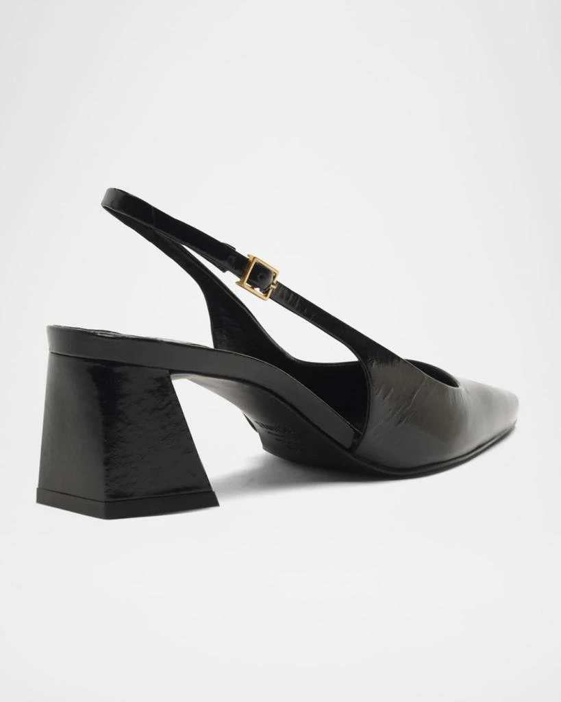 Schutz Rhonda Patent Leather Slingback Mid Pumps 3