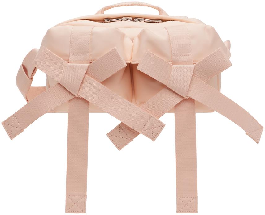 Simone Rocha Pink Beaded Classic Bow Crossbody Bag