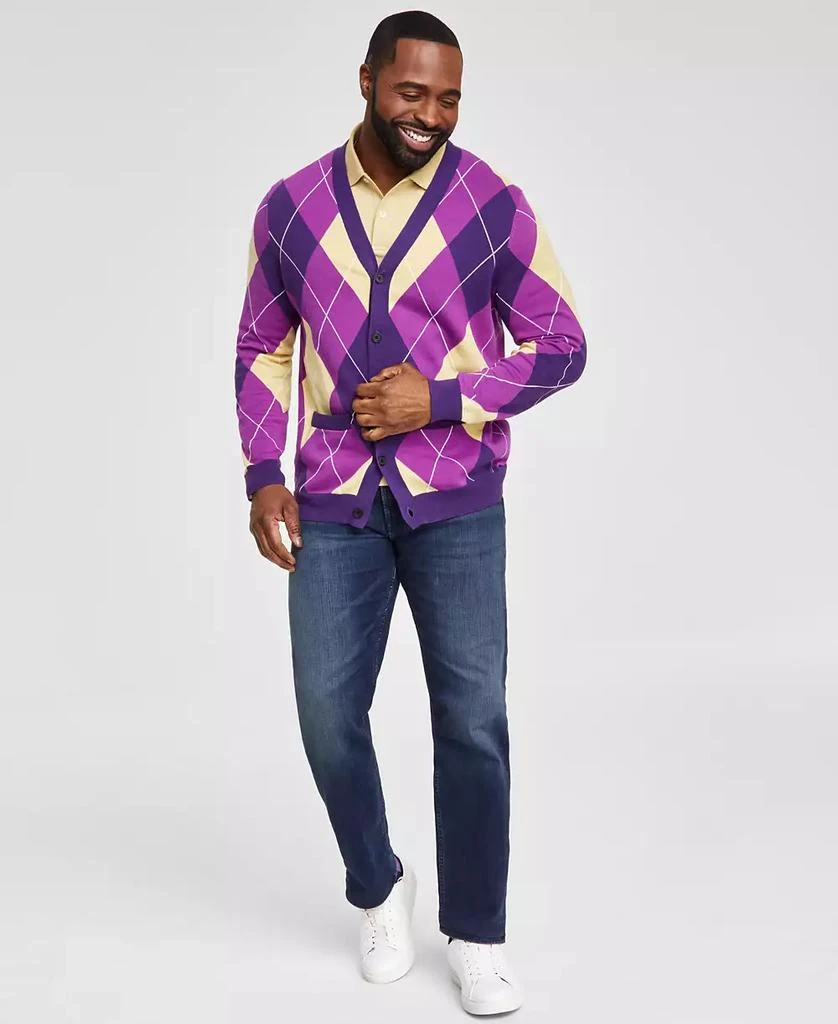 Club Room Men's Regular-Fit Argyle Cardigan, Created for Macy's 1