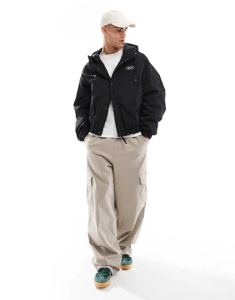 Bershka Bershka windbreaker in black 2