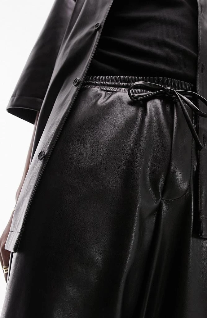 Topman Faux Leather Pants 3