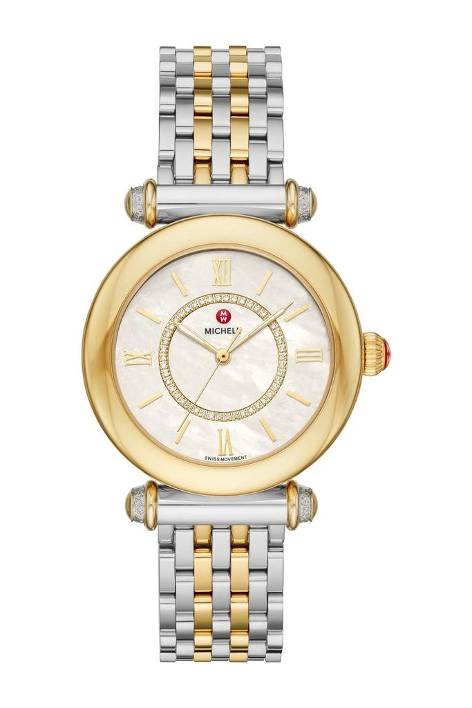 Michele Women's Caber Diamond Two-Tone Bracelet Watch, 35mm - 0.19 ctw 1