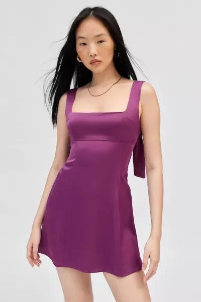 Urban Outfitters UO Bri Double Bow Satin Mini Dress 4