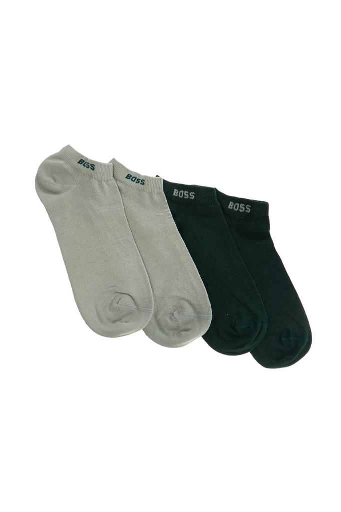 Hugo Boss light and dark green slim fit socks set of 2 cotton comfort