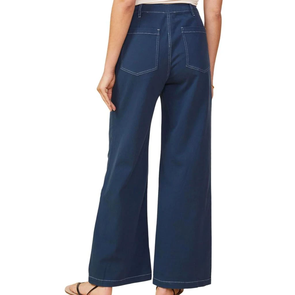 Monrow Monrow - COTTON TWILL WIDE LEG TROUSERS 3