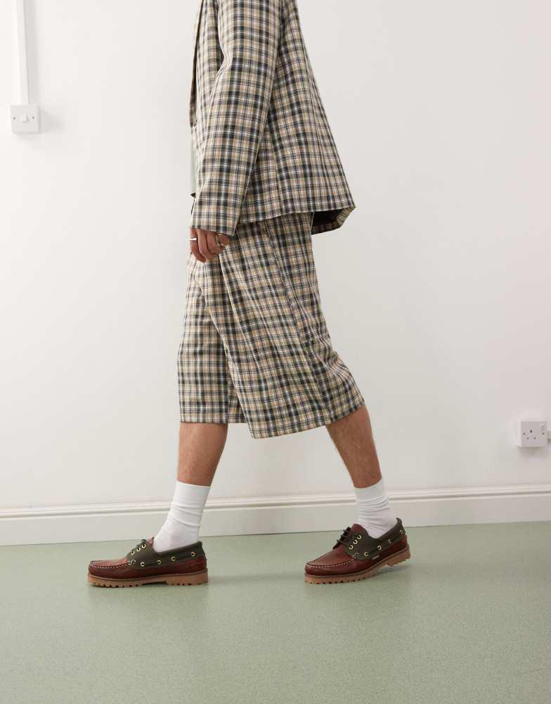 COLLUSION COLLUSION 90s relaxed short co-ord in check