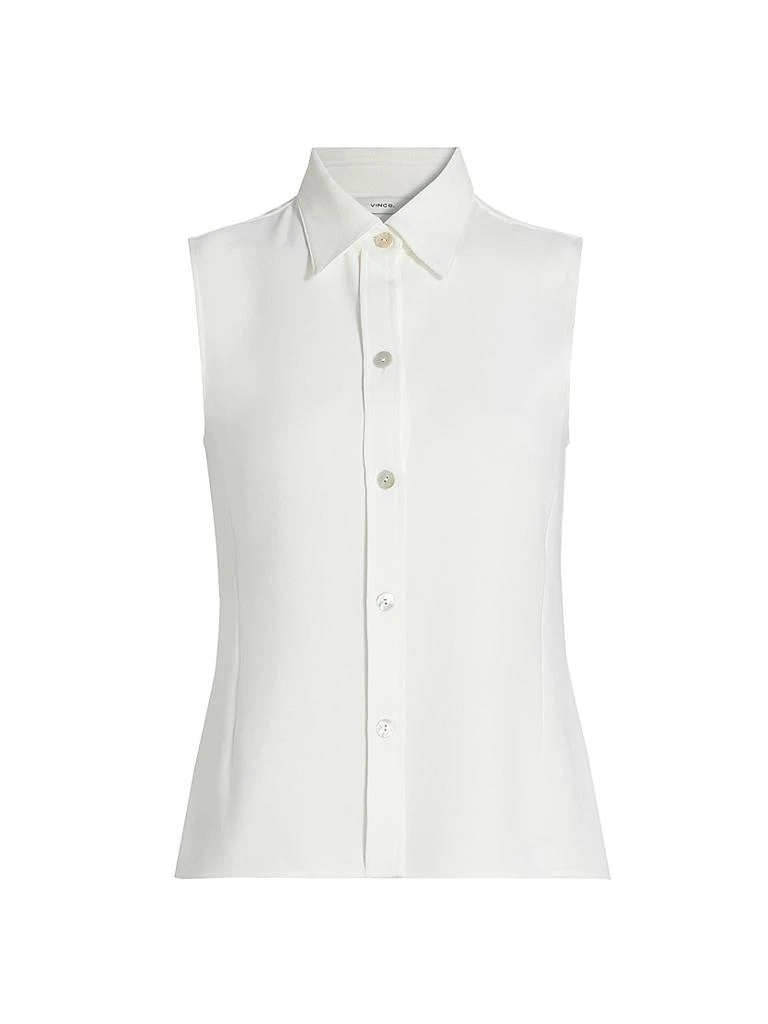 Vince Sleeveless Button-Front Shirt 1
