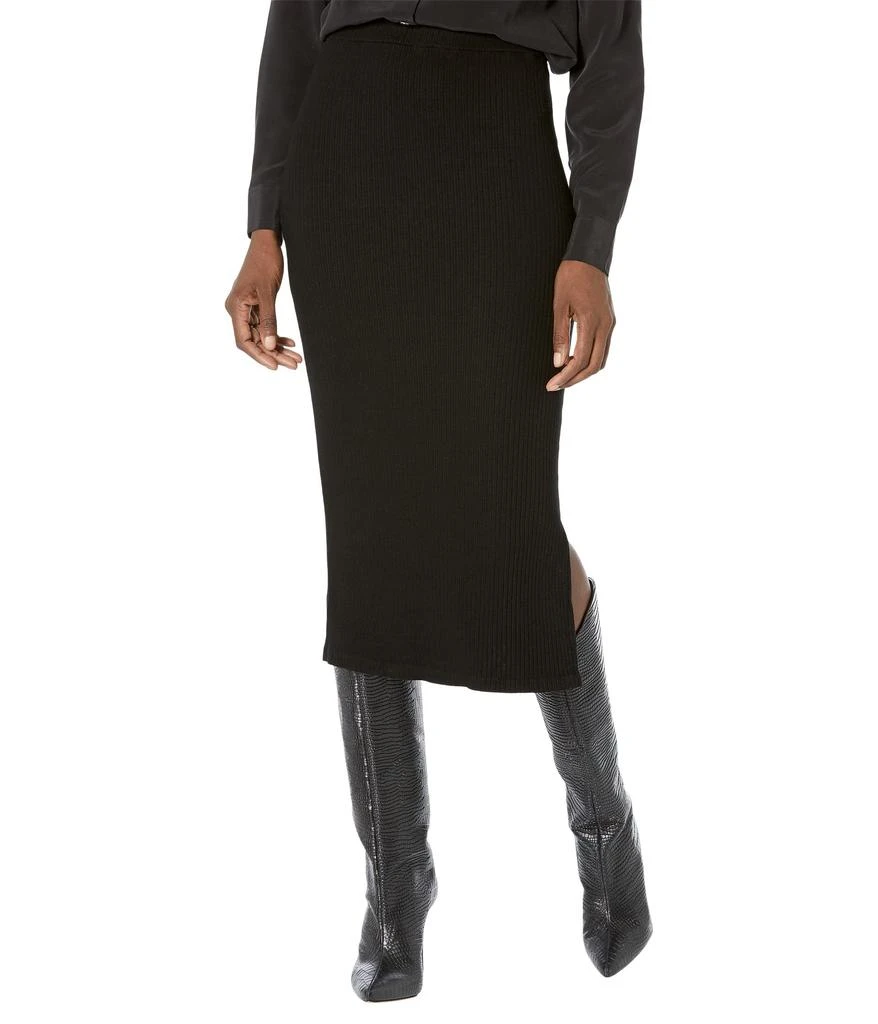 Michael Lauren Valor Midi Skirt w/ Side Slits 1