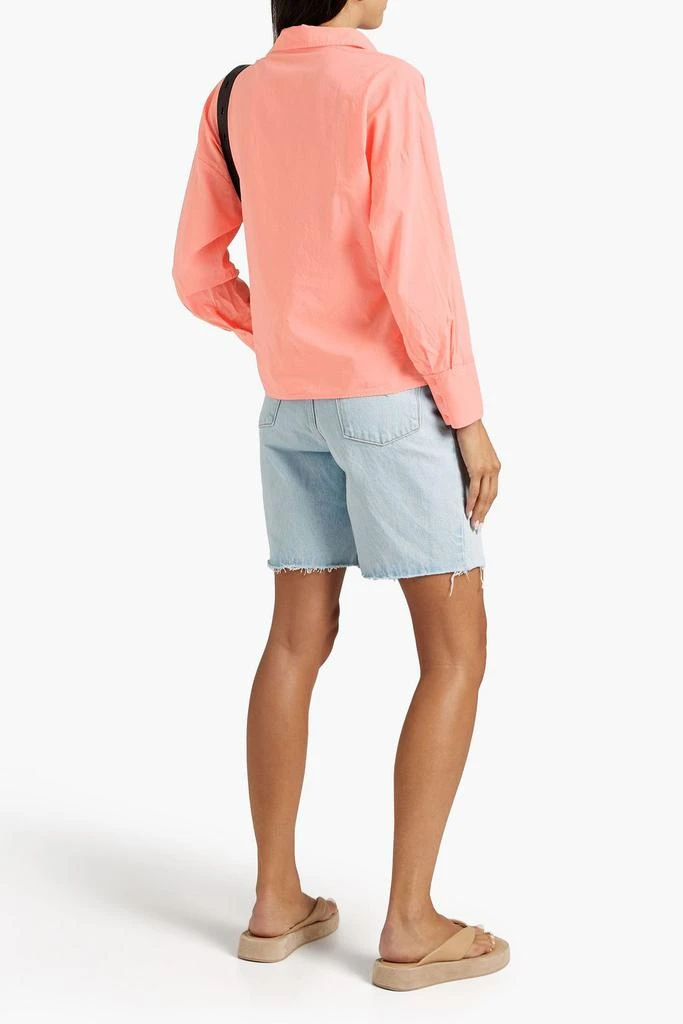 Stateside Twist-front cotton-poplin shirt 3