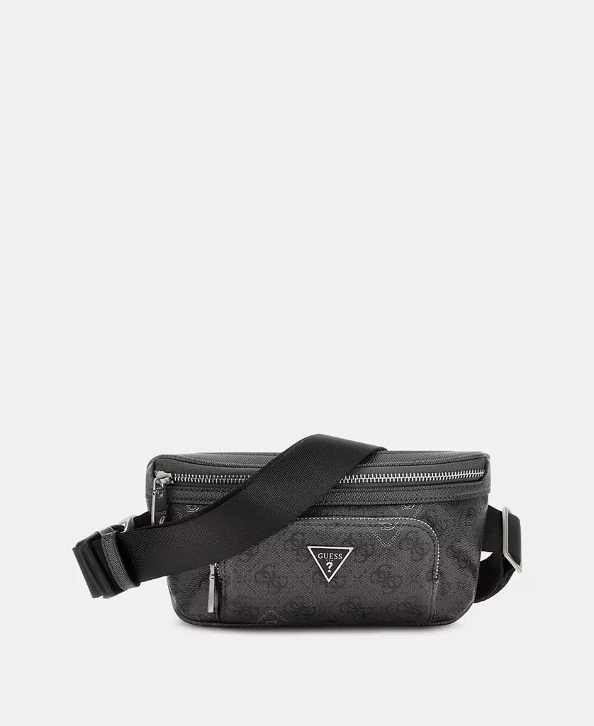 GUESS Men's Milano Double-Zip Medium Crossbody Bag