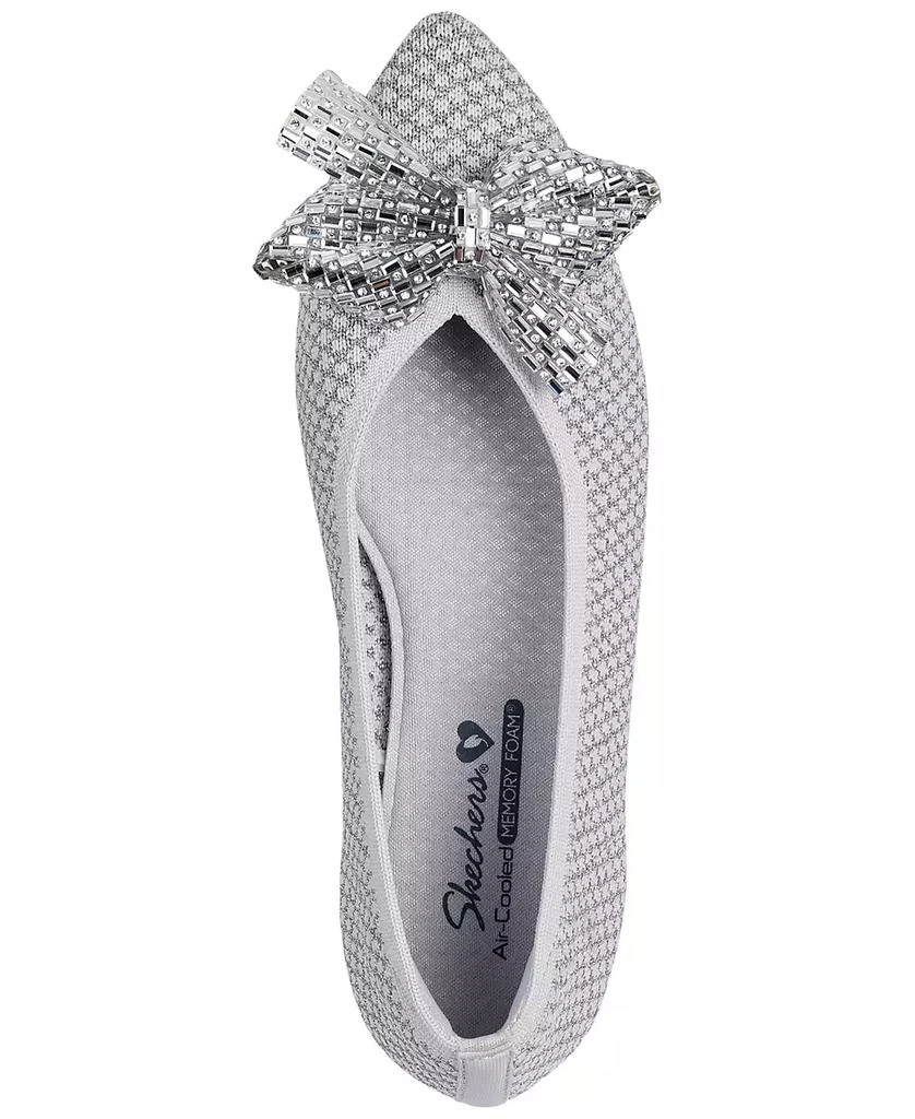SKECHERS Women's Cleo Point Bow - Shimmery Shine Skimmer Flats from Finish Line 5
