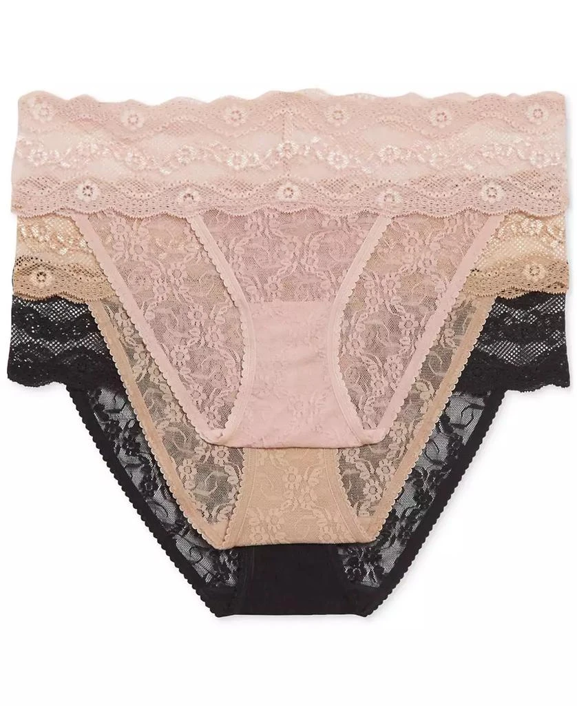 Wacoal Women's 3-Pk. Lace Kiss Bikini Underwear 970682 2