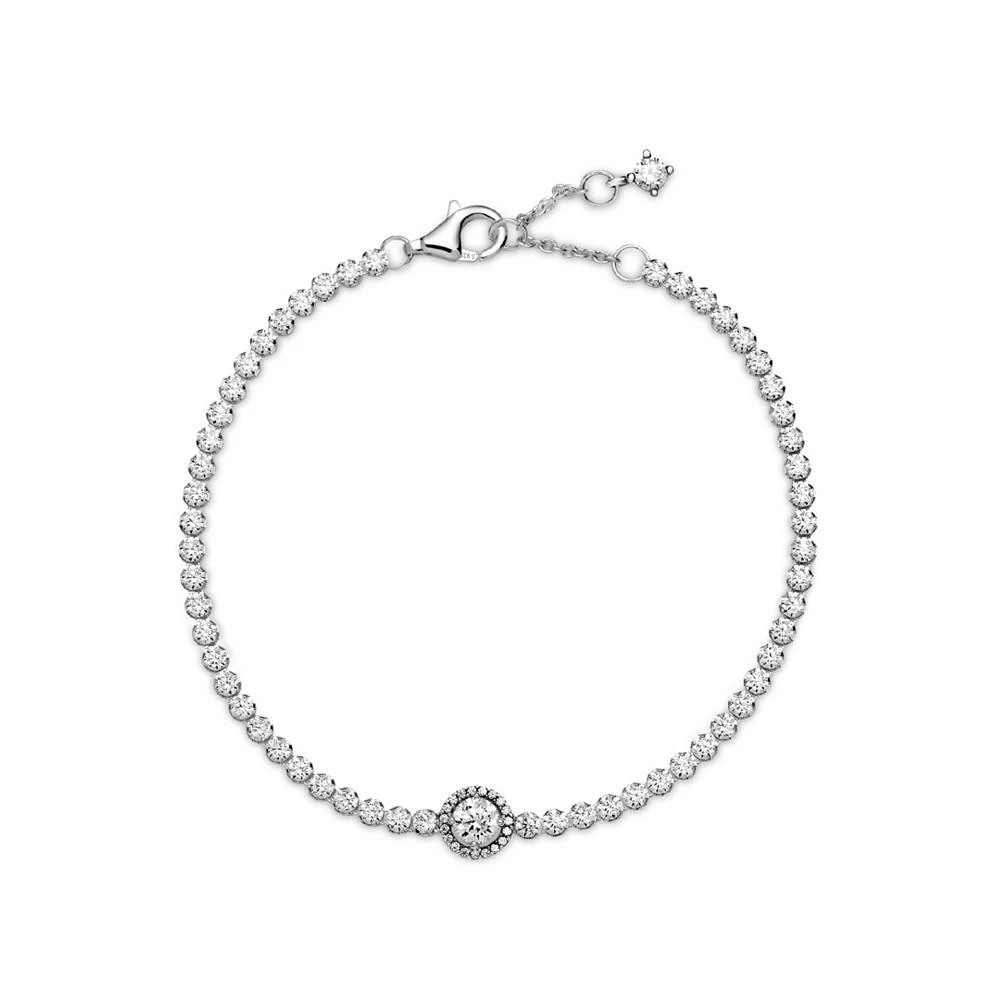 Pandora Cubic Zirconia Sparkling Halo Tennis Bracelet 3