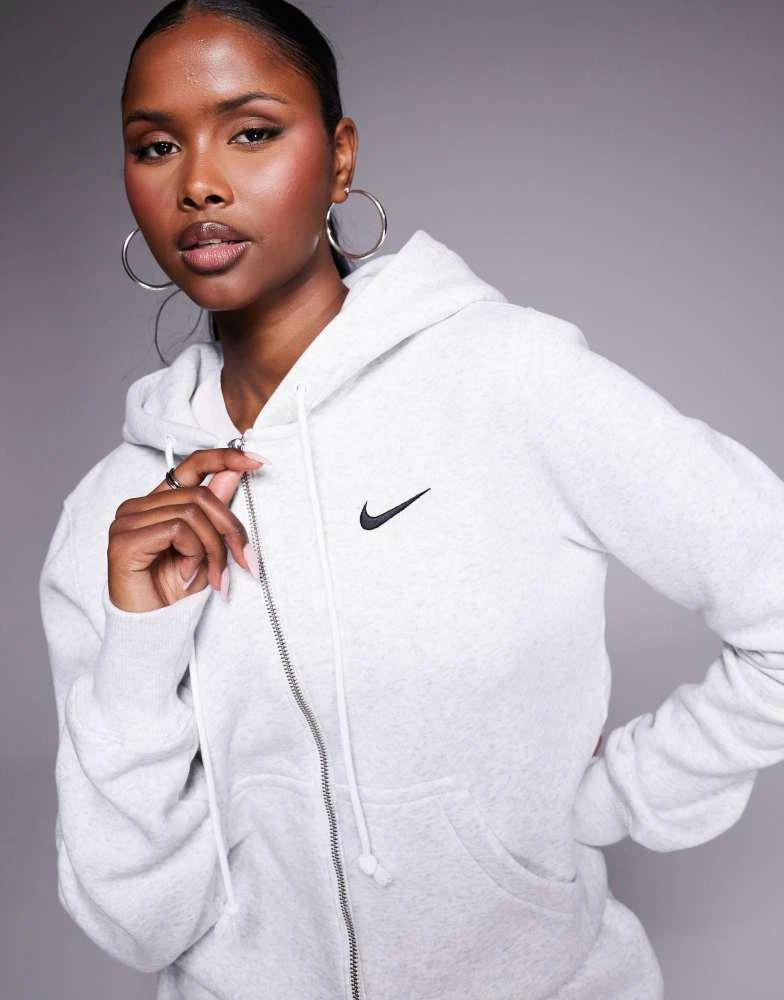 NIKE Nike Phoenix Fleece full zip hoodie in grey 2