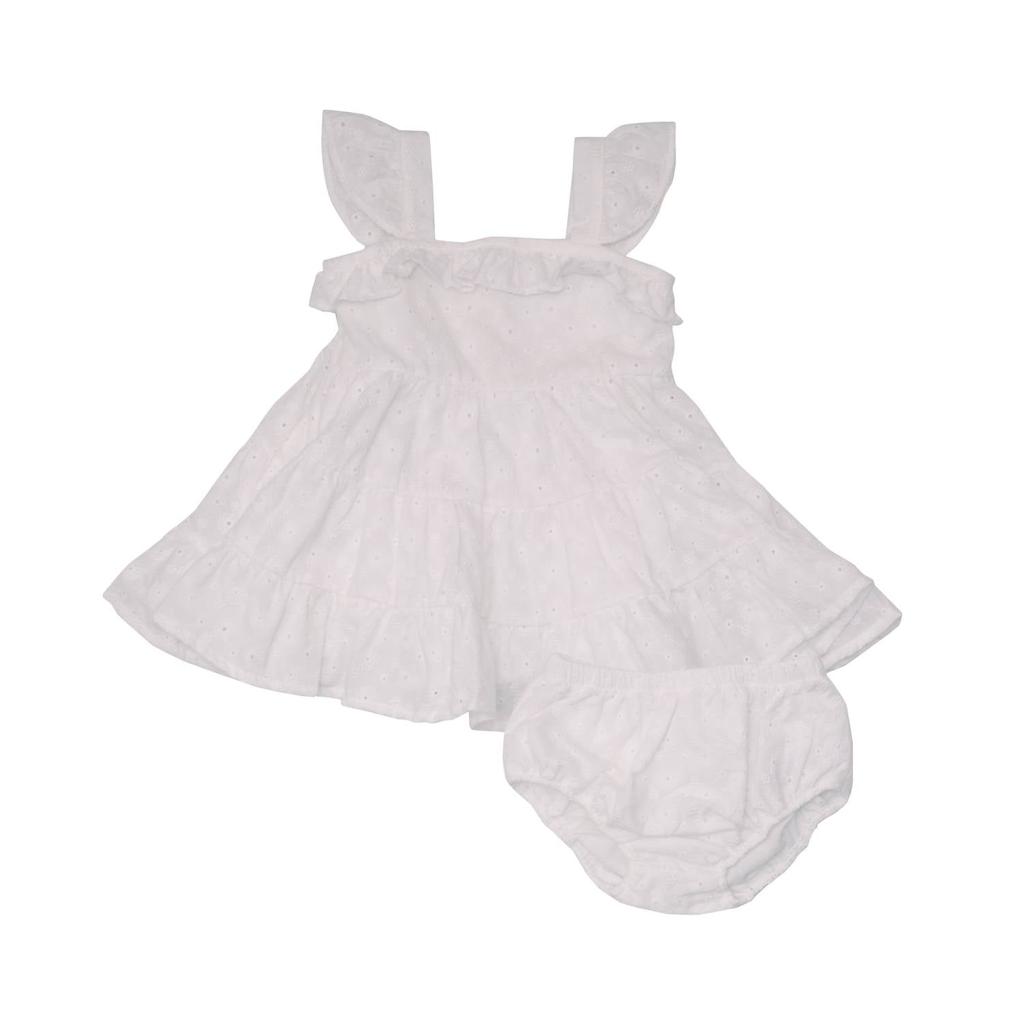 Angel Dear Angel Dear - Girls Tiered Ruffle Sundress with Diaper Cover
