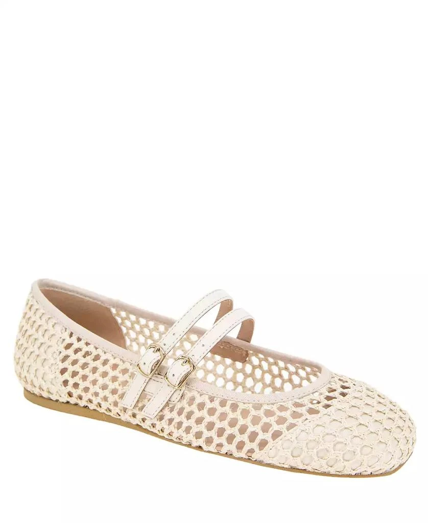 BCBG Women's Harisa Woven Square-Toe Mary Jane Ballet Flats 1