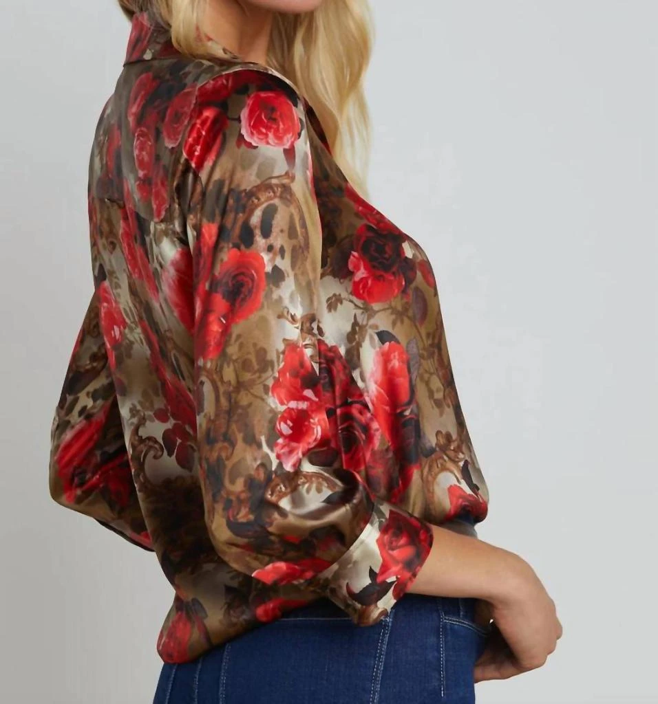 L'Agence L'Agence - Dani 3/4 Sleeve Silk Blouse 2