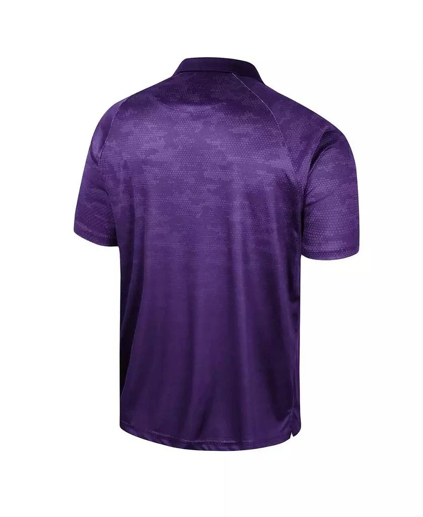 Colosseum Men's Purple TCU Horned Frogs Honeycomb Raglan Polo Shirt 4