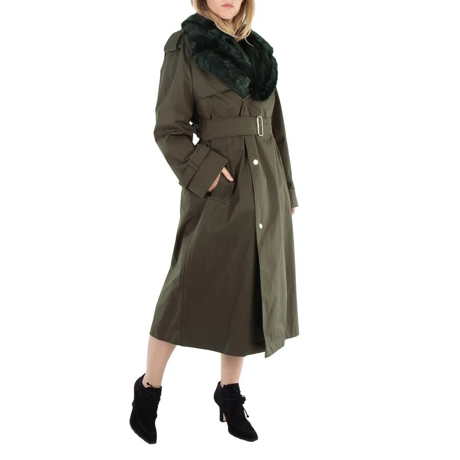 Burberry High Neck Check Print Trench Coat 2