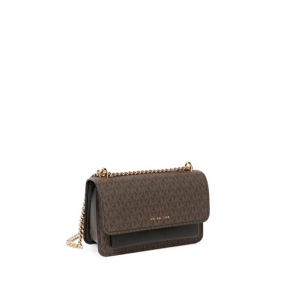 (新品)MICHAEL KORS CLAIRE ブラックショルダーバッグ MICHAEL Michael Kors Claire Large Crinkled Leather Shoulder
