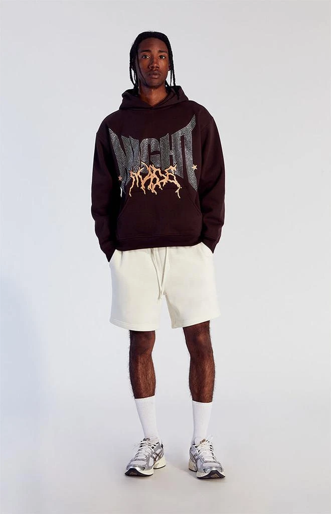 PacSun Fleece Cream Sweat Shorts 3