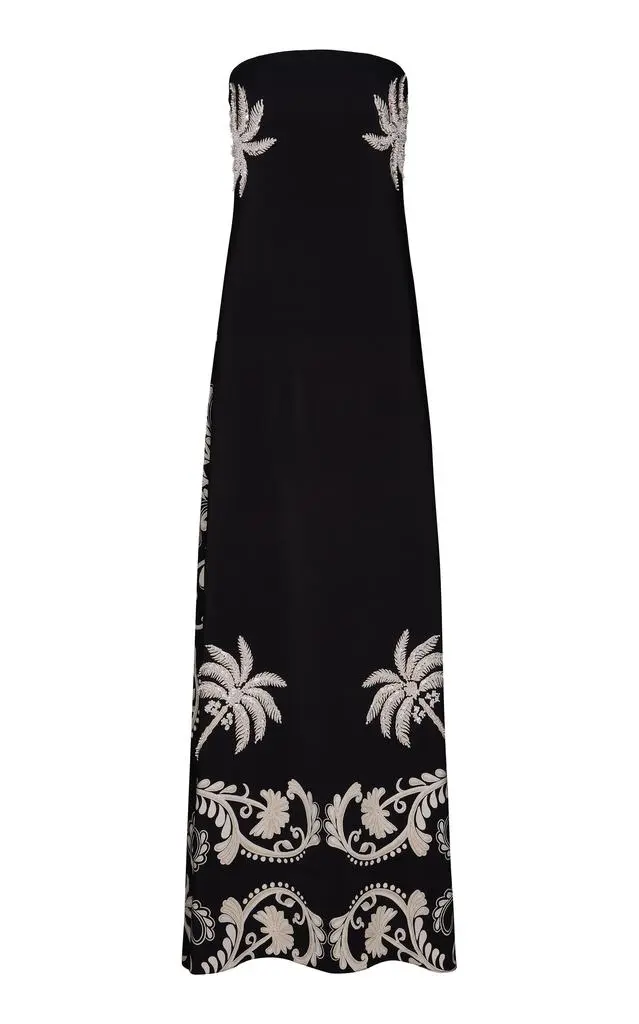 JOHANNA ORTIZ Johanna Ortiz - Legends Strapless Crepe Maxi Dress - Black - US 2 - Moda Operandi 1