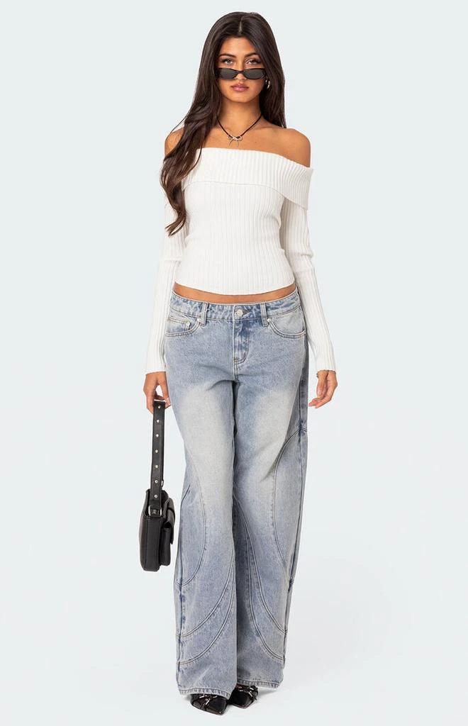 Edikted Lauren Knit Fold Over Top 3