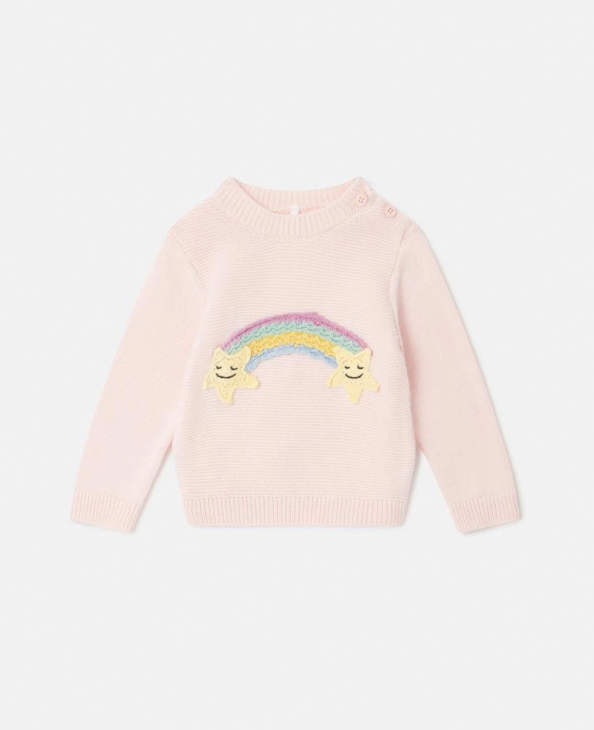 Stella McCartney Stella McCartney - Star Embroidered Jumper, Woman, Pink, Size: 6m 1