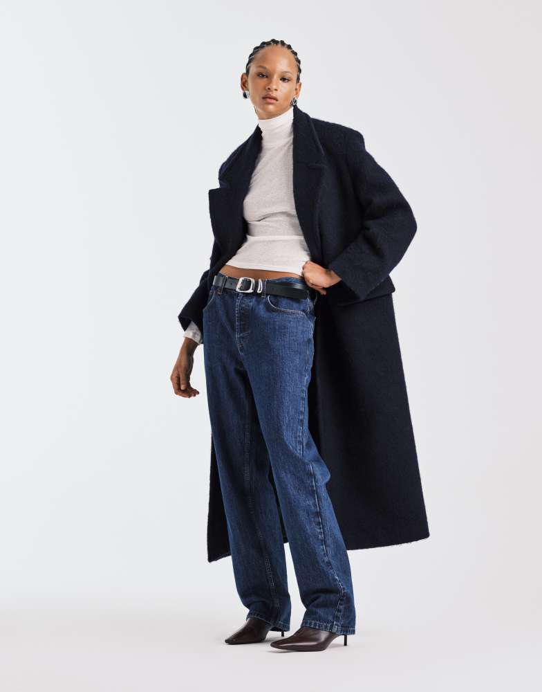 wool blend dad coat