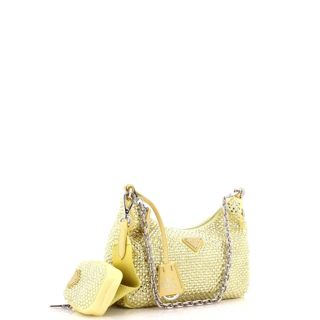 Prada Re-Edition 2005 Shoulder Bag Crystal Embellished Satin Small 2