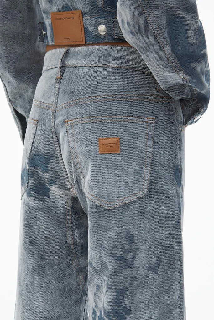 Alexander Wang Low-Rise Flocked Jeans with Lasered Cloud Print 5