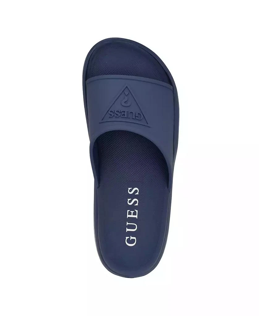 GUESS Men's Marith Branded Elevated Pool Slides 4